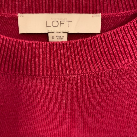 LOFT magenta sweater - Picture 2 of 4